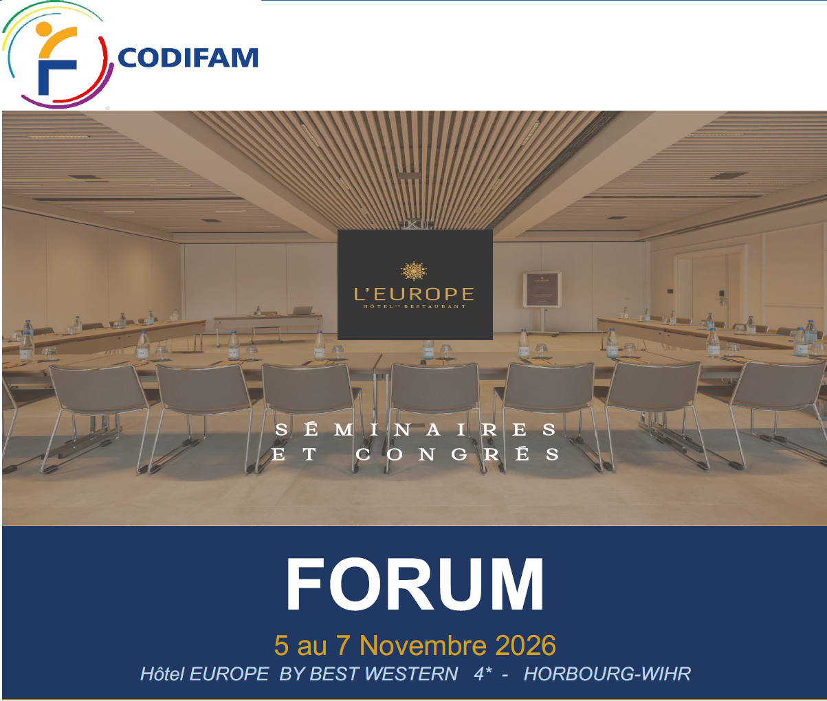 Nov. 2026 - Forum - Réservation + Modalités pratiques